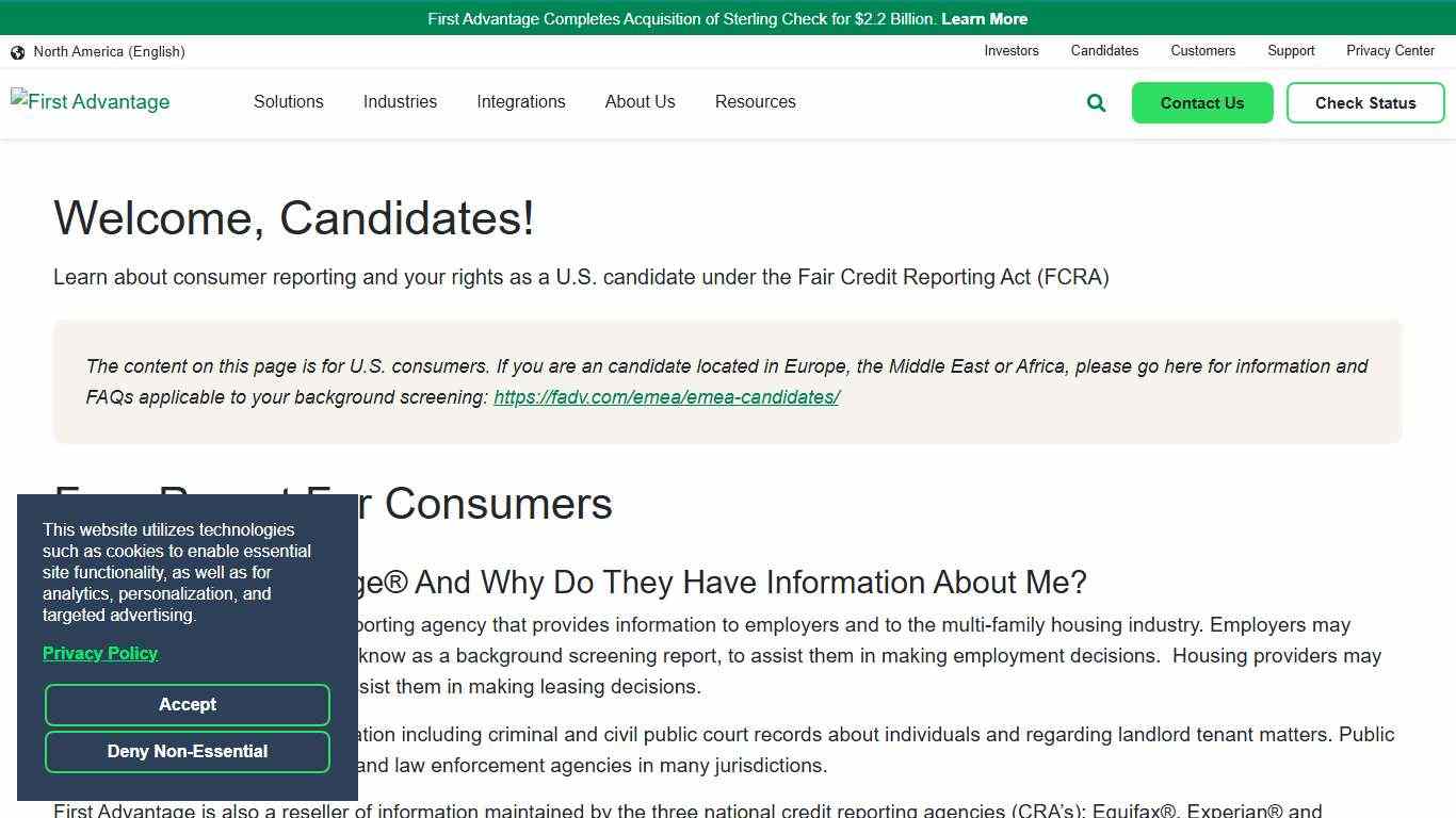 Candidates First Advantage